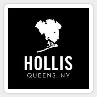 Hollis, Queens - New York (white) Magnet